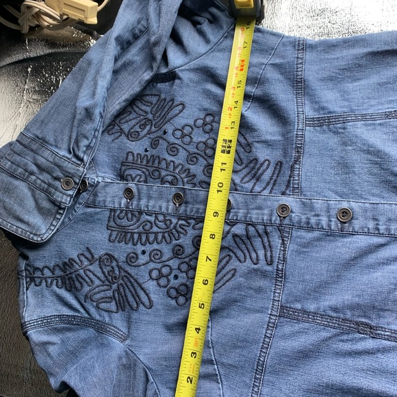 Laura Blue Denim embroidered Jacket Size 8 - Picture 13 of 16